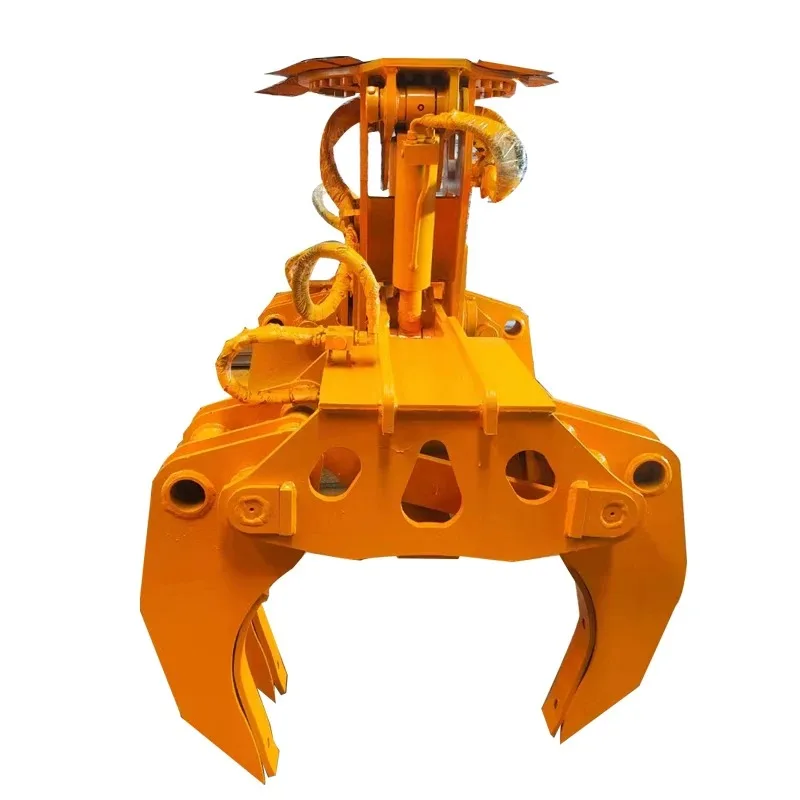 Excavator Pole Grab Pipe Grapples Hydraulic Rotary Wood Pipe Grapple