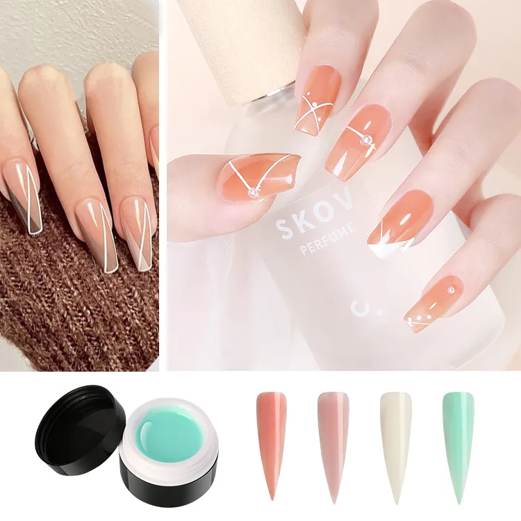 Private Label rosa Farbe Led Hard Extension Ungiftig Nude Uv 1kg Gel Nail Builder