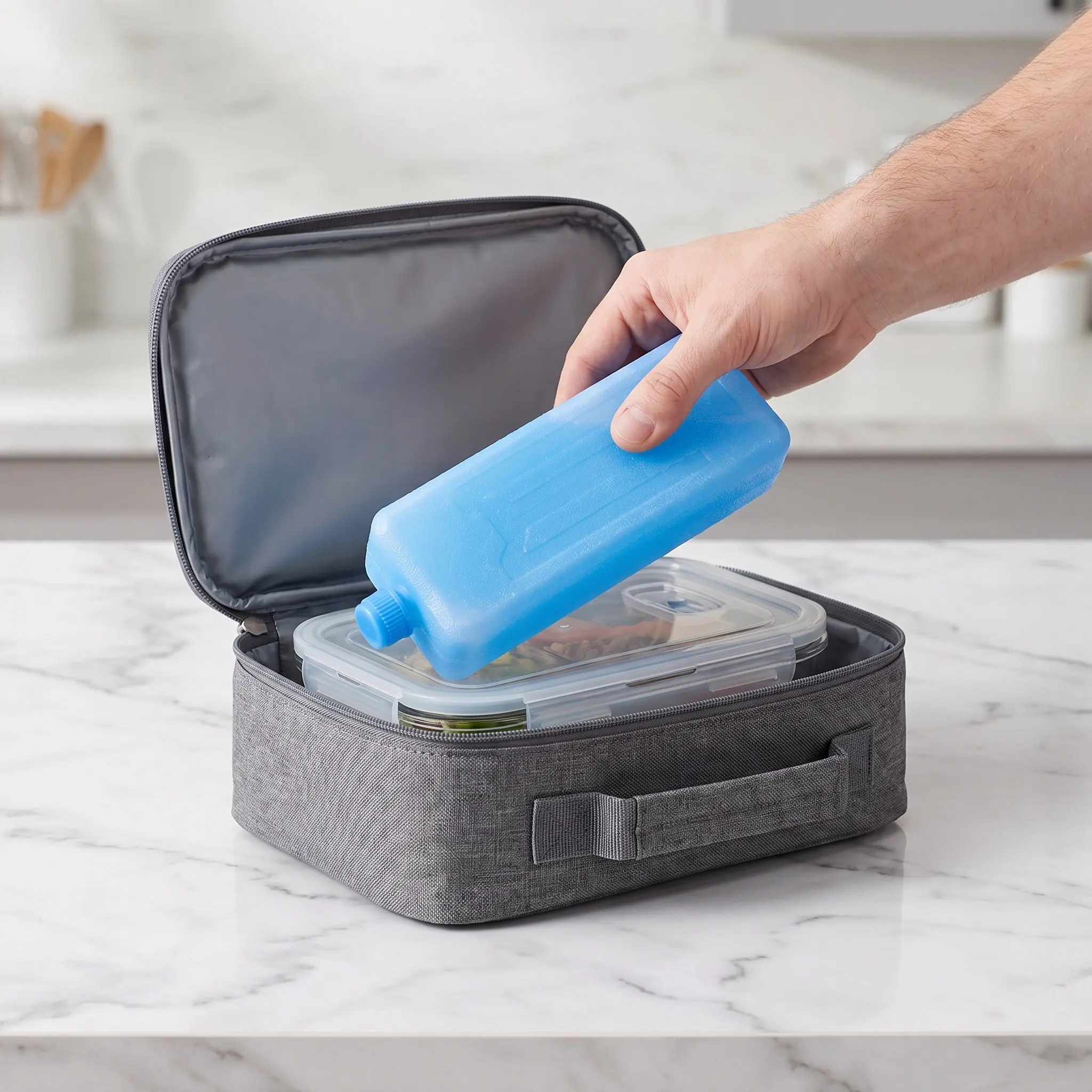 4 Pcs Camping Ice Bag Container Cube Storage for Freezer Cooling Boxes Reusable