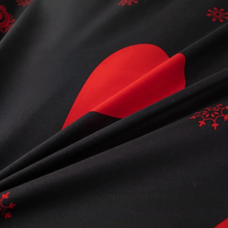 3 pçs impresso escovado capa de edredão fronha três peças conjunto alta qualidade pele amigável tecido capa cama (sem lençol)