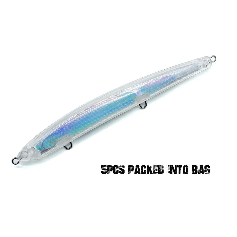 THRITOP uzun döküm Minnow 130MM 11.5G Unpainting balıkçılık cazibesi vücut güzel Wobblers TPNK29 sert yem