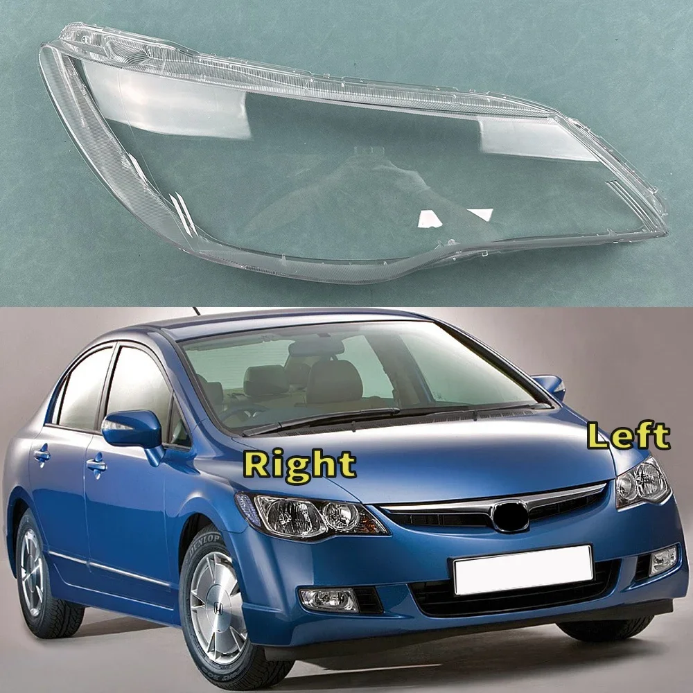 

For Honda Civic (Chassis Number FD) 2006 2007 2008 Car Headlight Cover Lampcover Lampshade Lamp Glass Lens Case Auto Light Caps