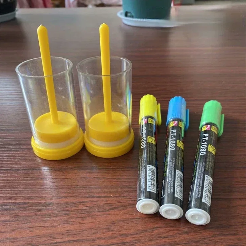 A2 Large Yellow Round Marking Bottles 1 Yellow 1 Green 1 Blue Domestic Marking Pen Set Beekeeping Tool Beehive