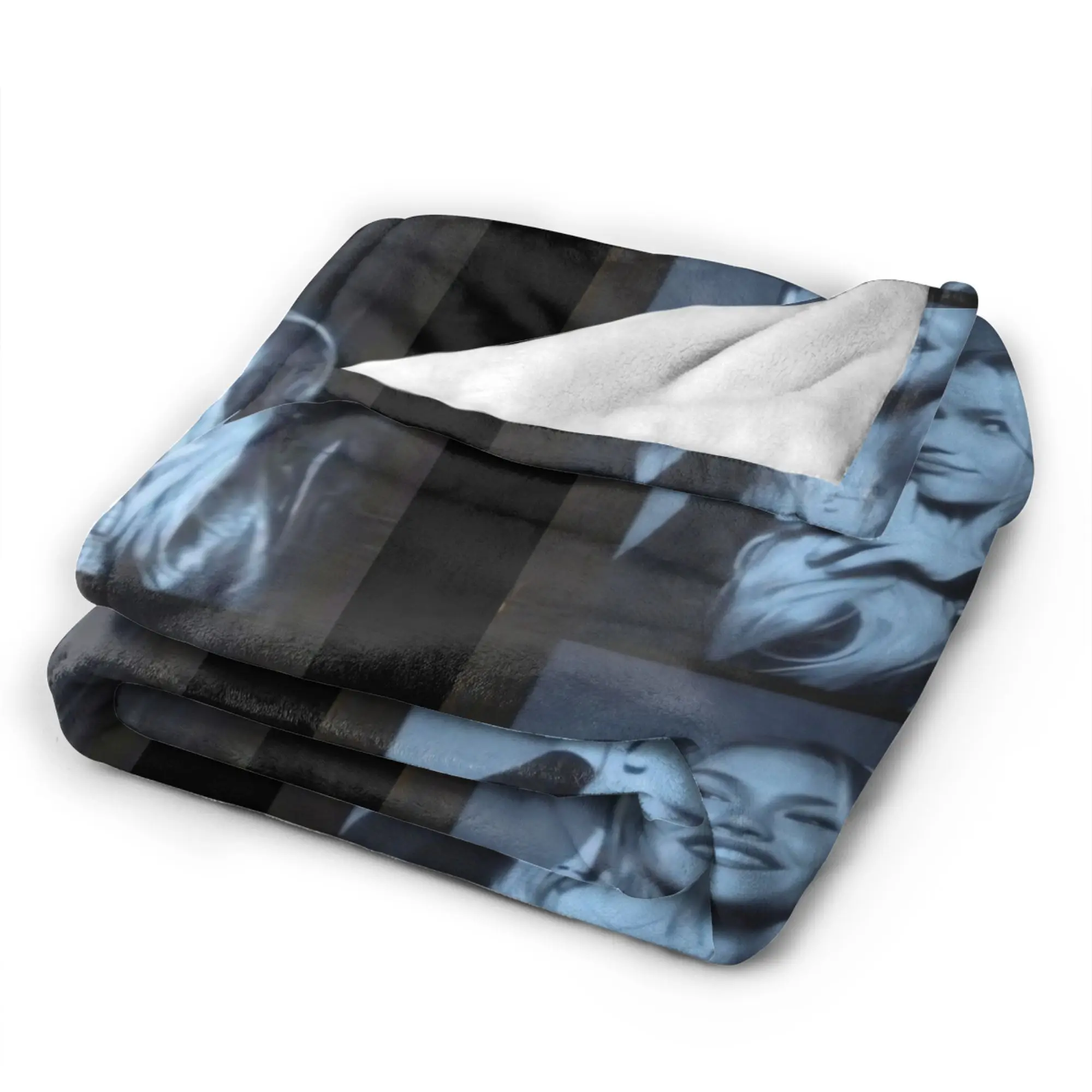 Film Strip Monochrome Freya Skye Blanket  Soft Warm Funny Plush Throw Blanket For Kids Living Room Flannel Bedspread Bed Cover