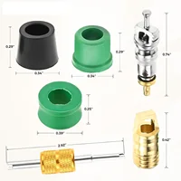 Kit d'outils de réparation de noyau de Valve AC, joint de tuyau cvc, 60 joints de tuyau, 20 noyaux de Valve, 20 dé à coudre et 1 outil de retrait de noyau de Valve, 101 pièces 3
