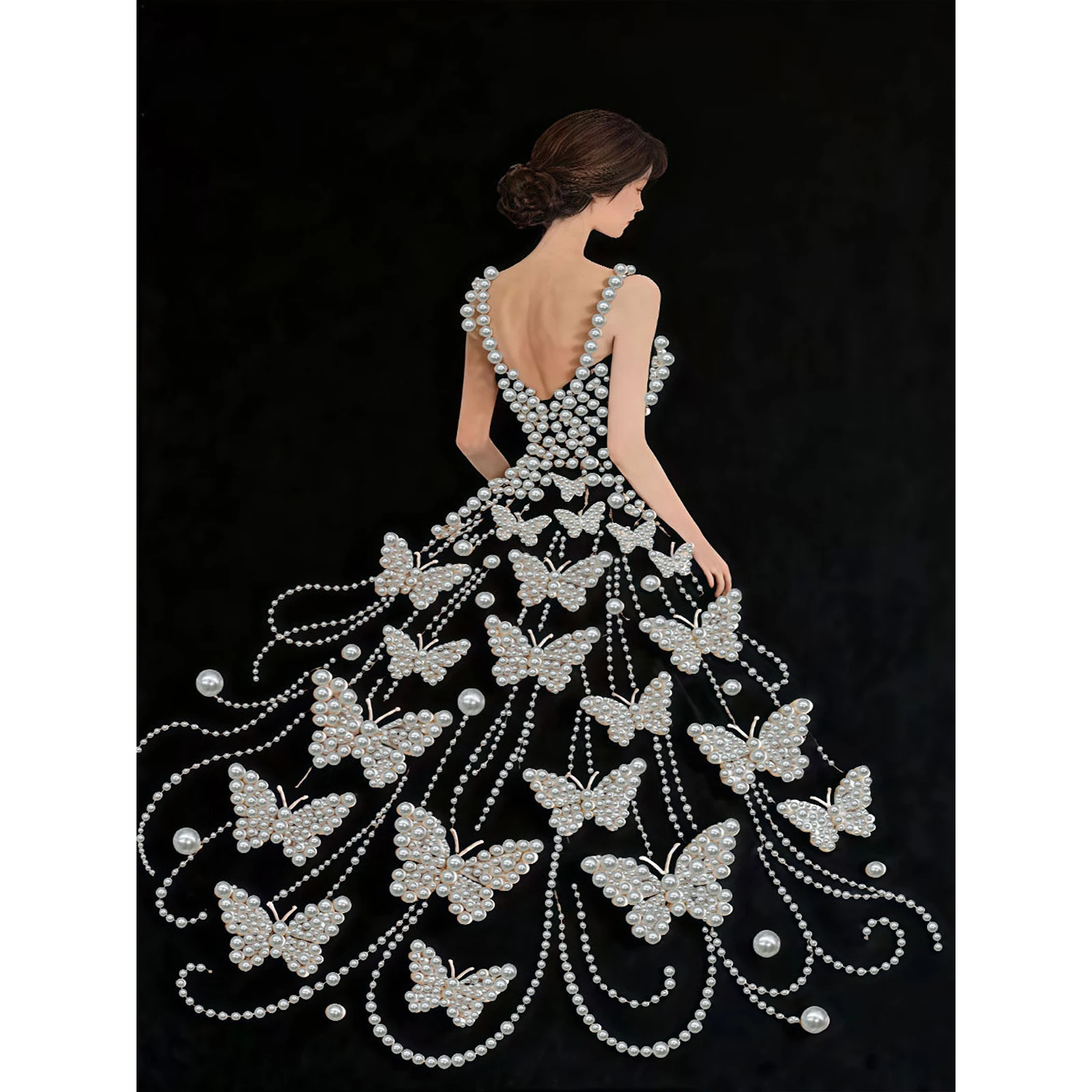 

DIY Pearl Painting Art Kits for Home Wall Decor Pearl Gem Paintings Picture Arts Craft With Frame 30x40cm