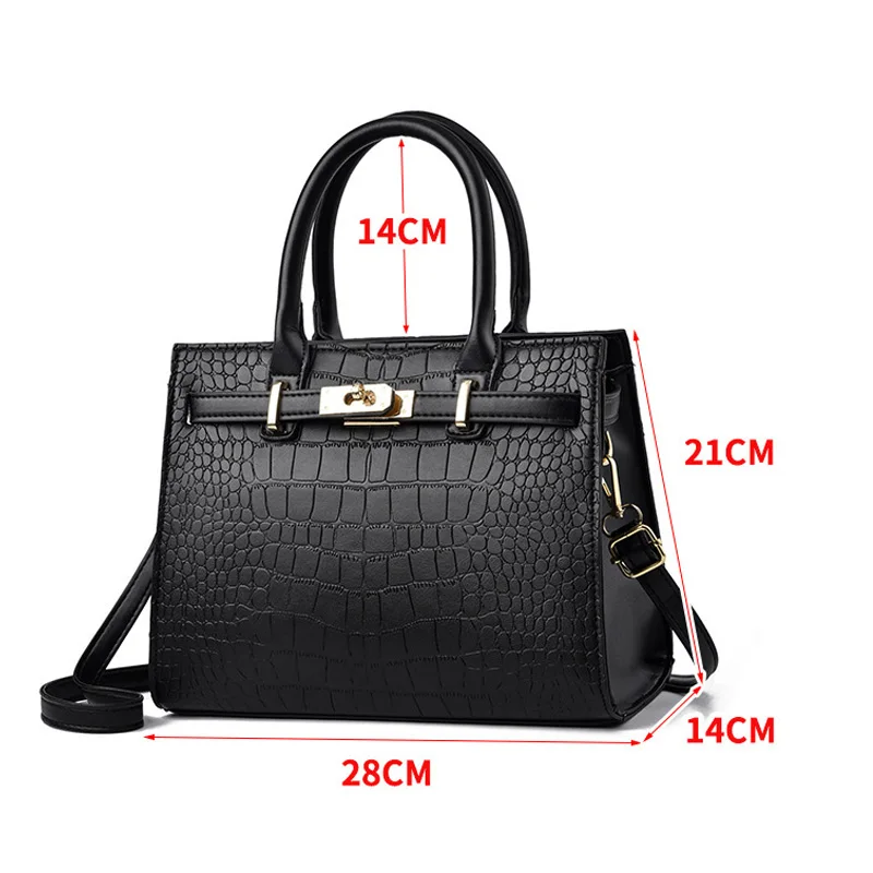 Leather Women Messenger Bags Crocodile Female Crossbody Shoulder Hand bags For Women 2022 High Quality Ladies Handbags