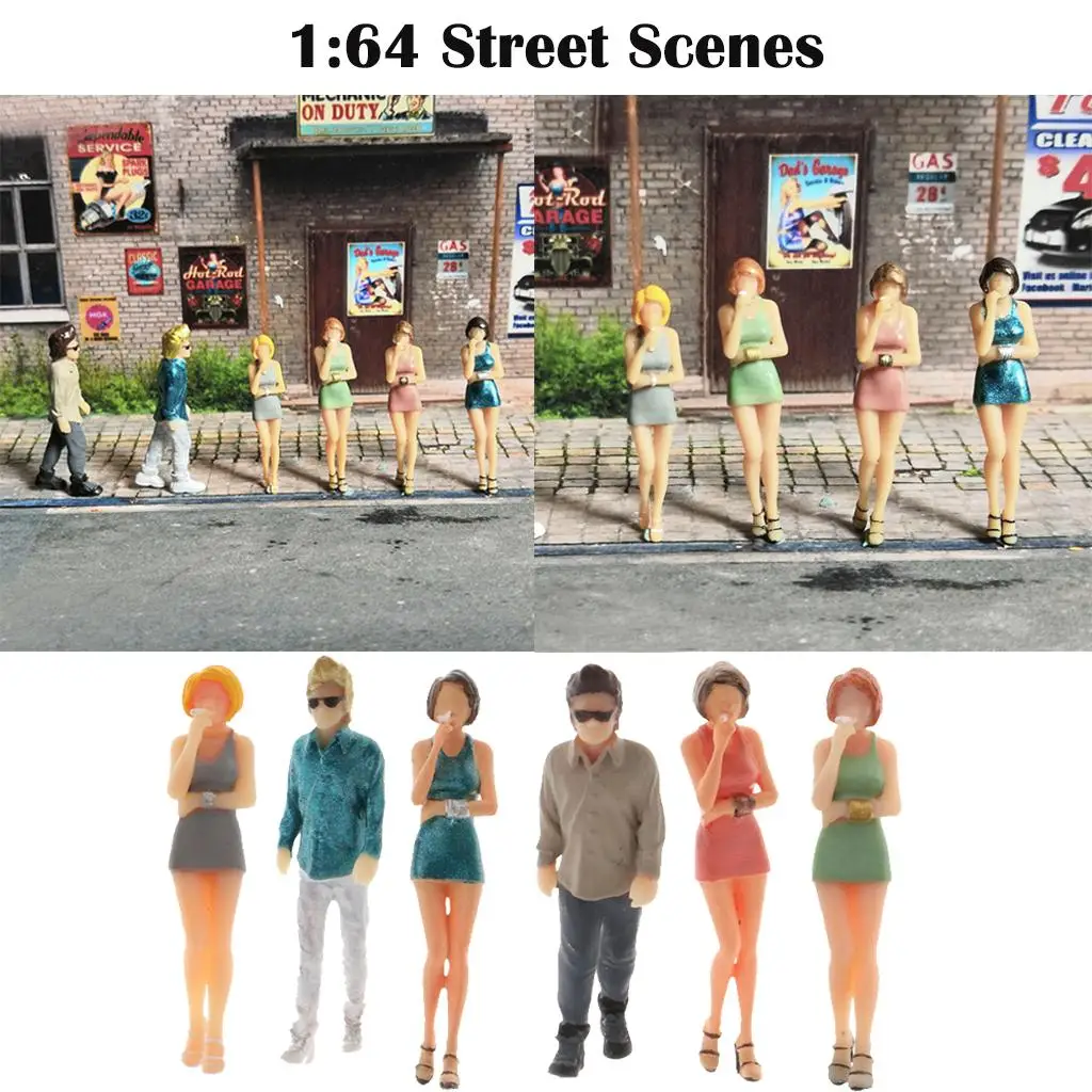 

1/64 Tiny People Model Miniature Character Train Layout Building Landscape Scenery