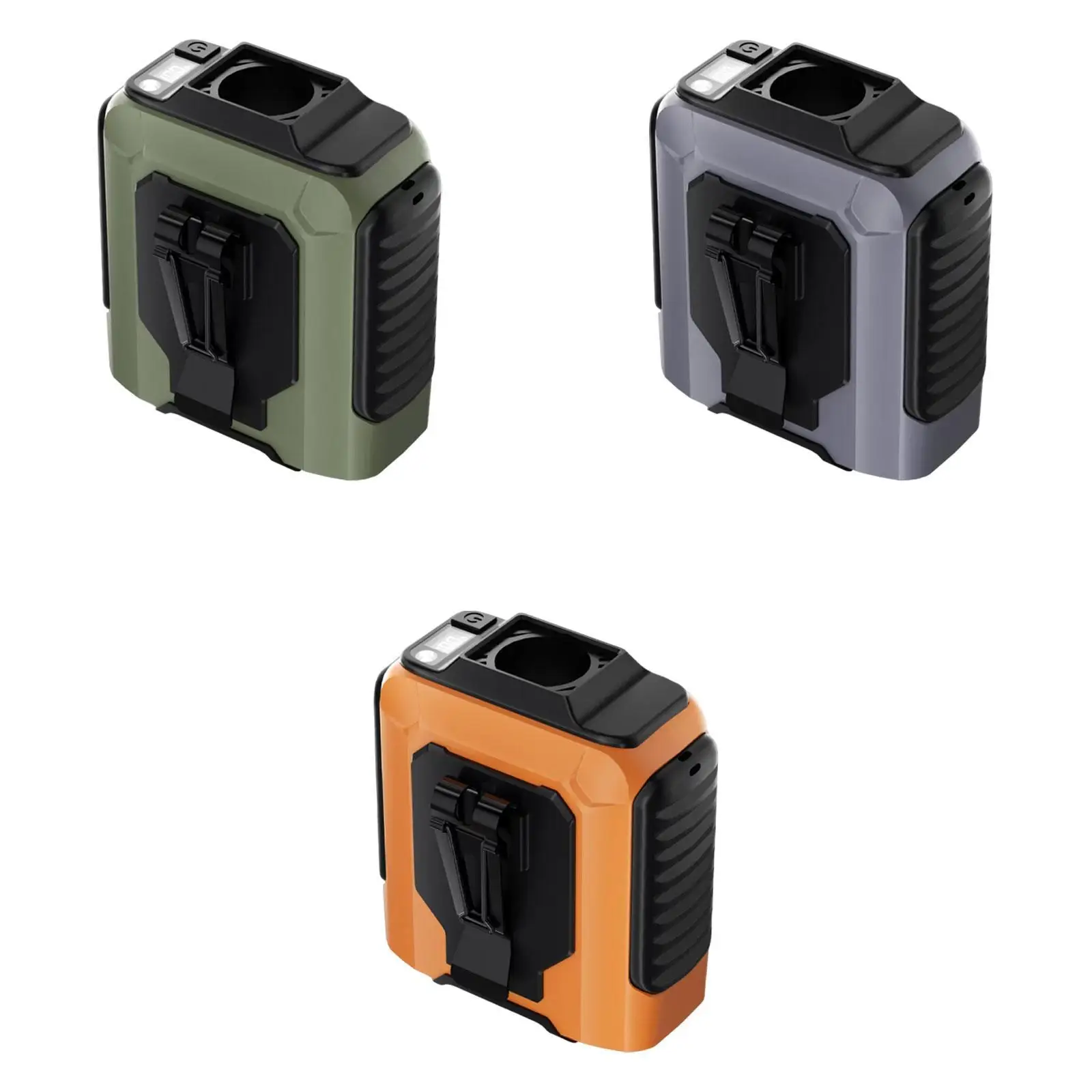 허리 클립 팬 손전등 100단계 강풍 핸즈프리 벨트 클립 팬 (농장, 택배, 사이클링, 하이킹, 야외 활동용)