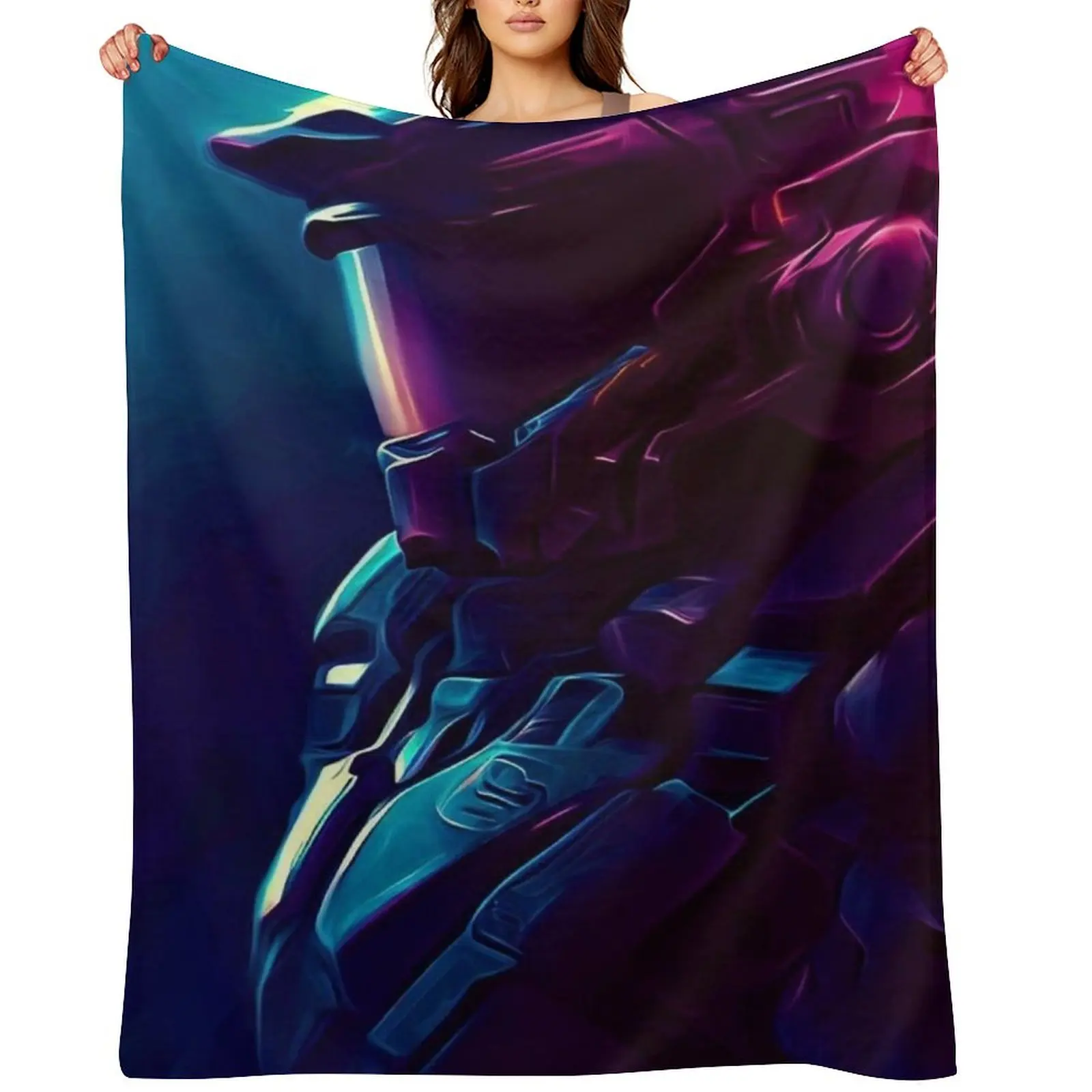 

Original art Major Spartan 117 Throw Blanket Winter beds Furry manga blankets and throws Blankets