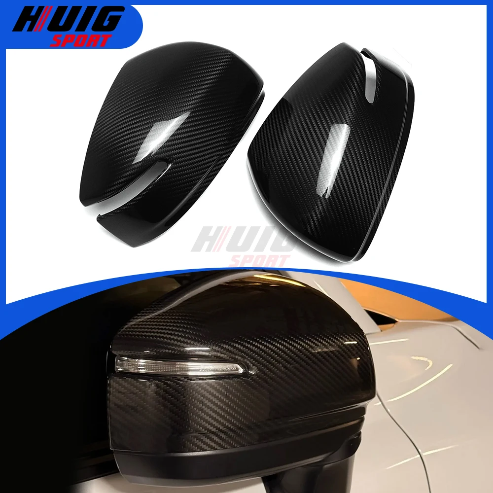 

Carbon Fiber Exterior Car Side Wing Rear View Mirror Caps Cover Trim Accessories For Toyota Land Cruiser 300 LC 300 2022-2024