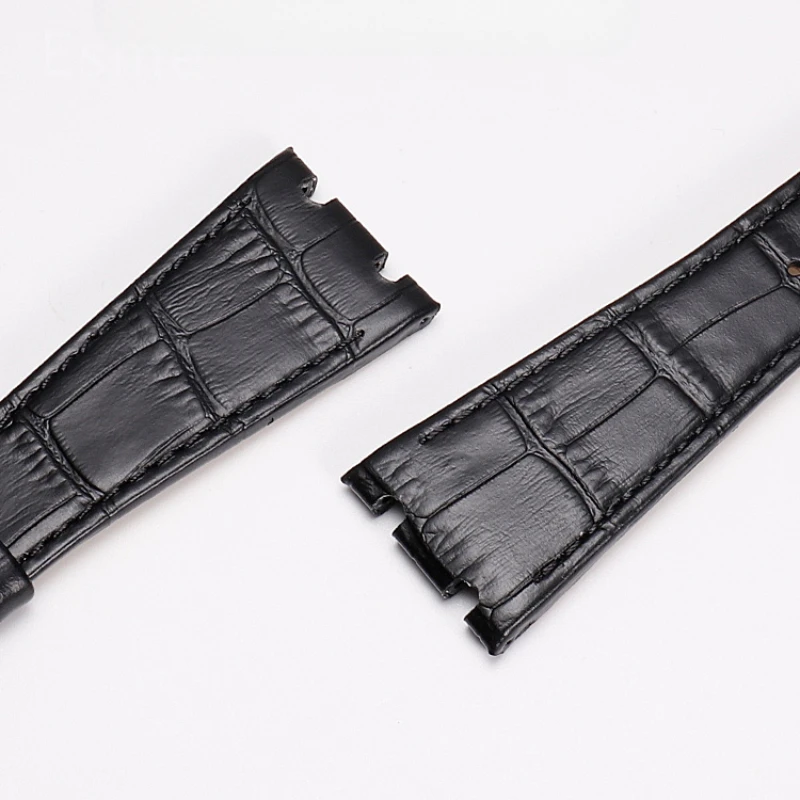 Per AP Audemars Piguet cinturino in pelle 26mm 15400 15703 Royal Oak Series cinturino in pelle bovina traspirante impermeabile interfaccia concava