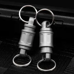 Portable Titanium Alloy Ultra-light EDC Keychain Accessories Car Key Ring Outdoor Small Tool 360° Rotatable Keyring
