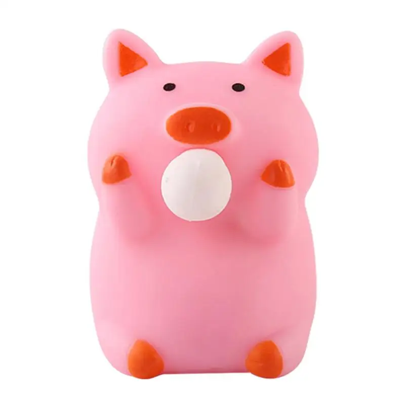 かわいい動物スクイーズバブル吐きおもちゃ、自宅オフィスストレス解消ハンドピンチボール、子豚ブローバブル人形、子供用ベントおもちゃ