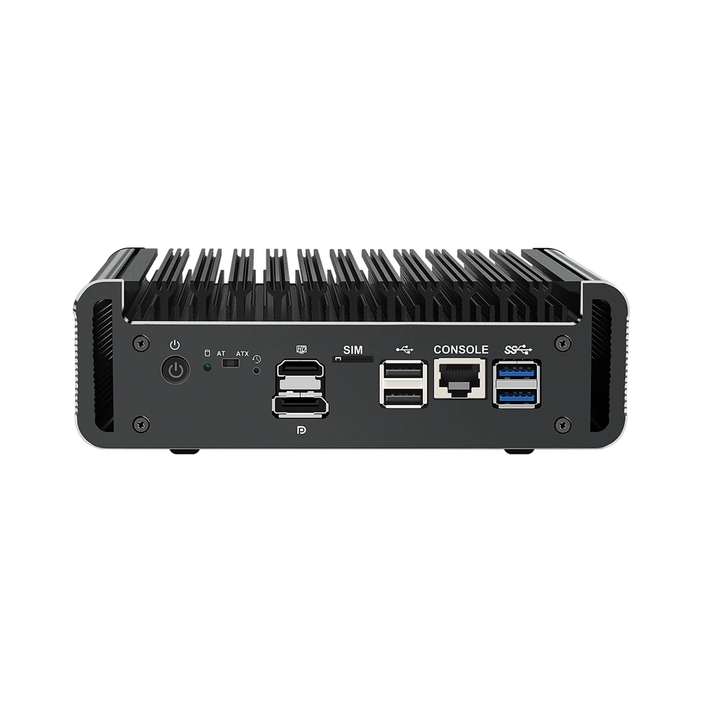 HUNSN Micro Firewall Appliance, Mini PC, pFSense, J6413, RJ14, Microtik, OPNsense, VPN, Router PC, AES-NI, 6LAN, คอนโซล, HDMI, DP, สล็อต SIM