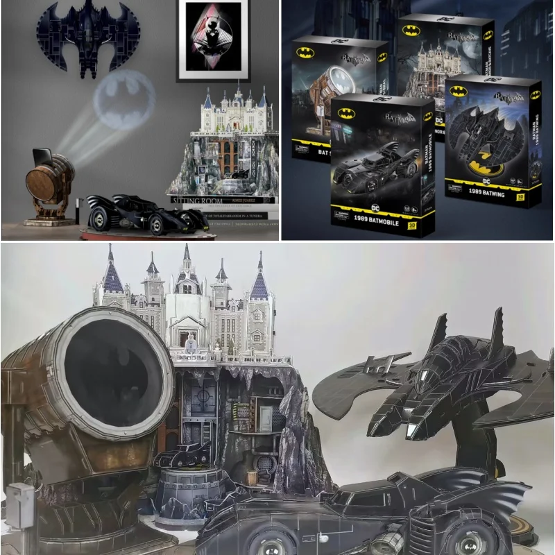 

New Batman Peripheral Searchlight Batmobile Wing Manor 3d Stereoscopic Puzzle Ornament Model Toys Gift