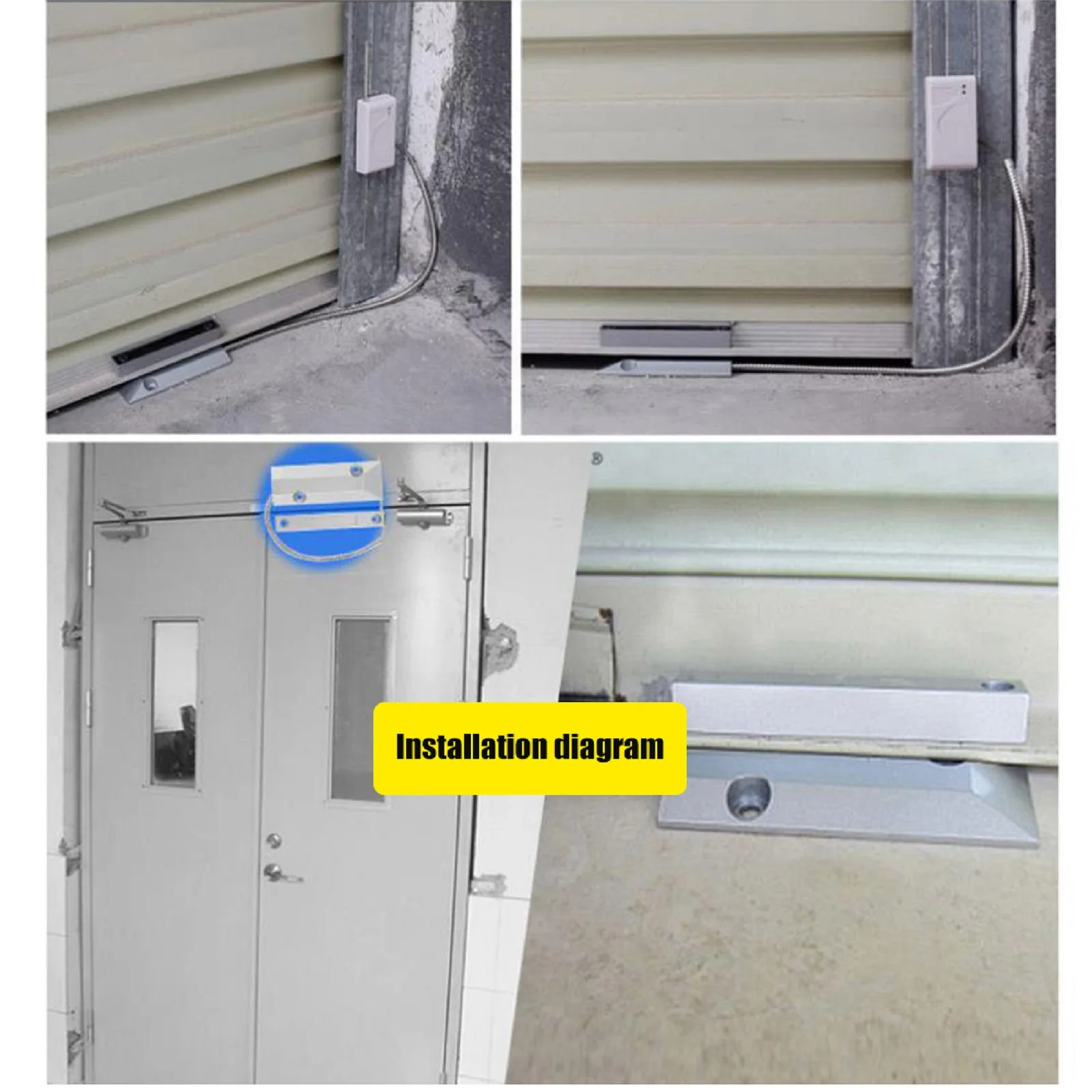 Wireless Rolling Door Sensor 433MHz Roller Shutter Garage Gates Magnetic Detector Thick Switch Anti-theft Security Alarm System