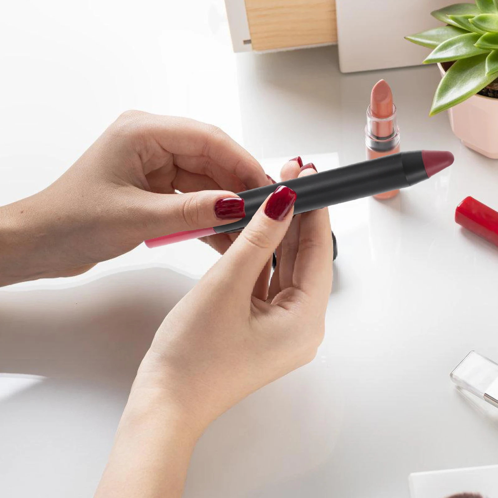 Caneta delineadora labial, fornecimento feminino, ferramenta de maquiagem, creme de desenho, acessório, batom
