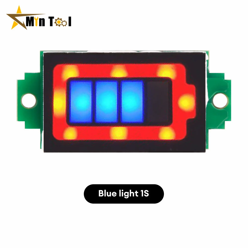 1s-4s Lithium Battery Iron Lithium Battery Level Display Light Panel for 18650 Battery Indicator