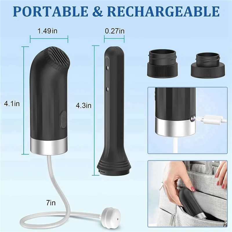 AY03-2X حقنة شرجية للرجال والنساء، بخاخ بيديت كهربائي أوتوماتيكي للسفر الشخصي بيديت الدوش لتنظيف القولون الشرج