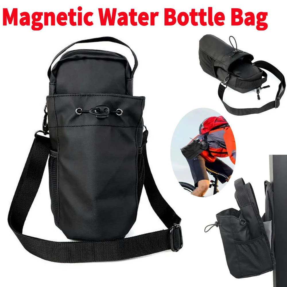 

Magnetic Water Bottle Pouch Multifunctional Gym Bag Water Cup Storage Bag Adsorbable Water Cup Rack For Outdoor Camping Hunting
