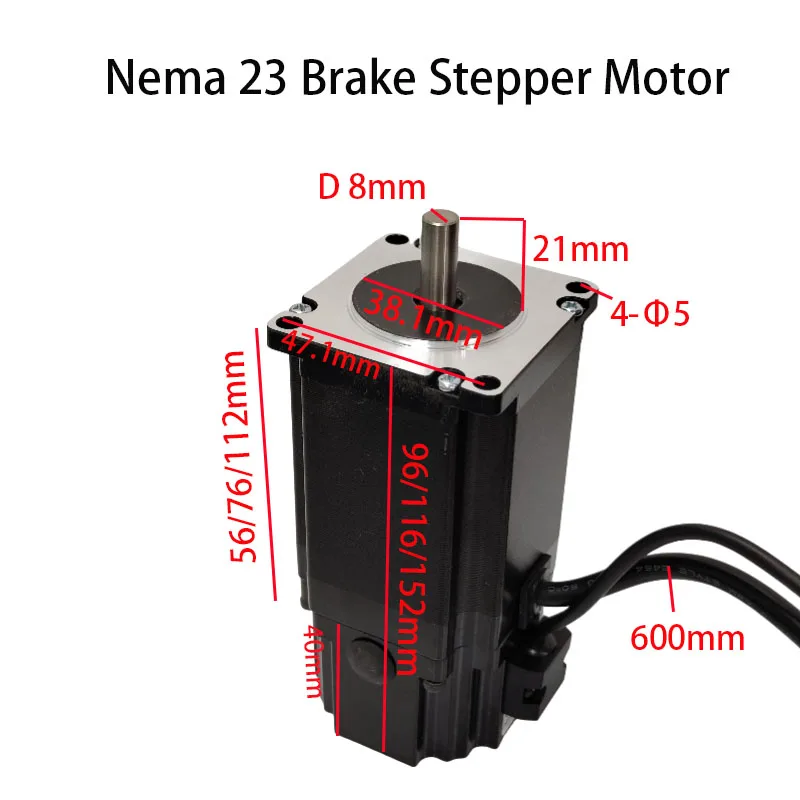 57HS5630B4D8SC حار بيع خطوة المحرك Nema23 4 أسلاك محرك متدرج مع الفرامل للطابعة ثلاثية الأبعاد