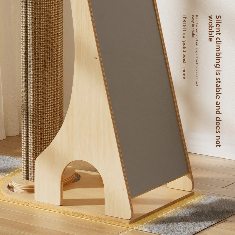 Cat Tower Pet Toy Home Does Not Take Up Space Solid Wood Cat Tree Cat Scratching Board Pet Supplies Pet Furniture