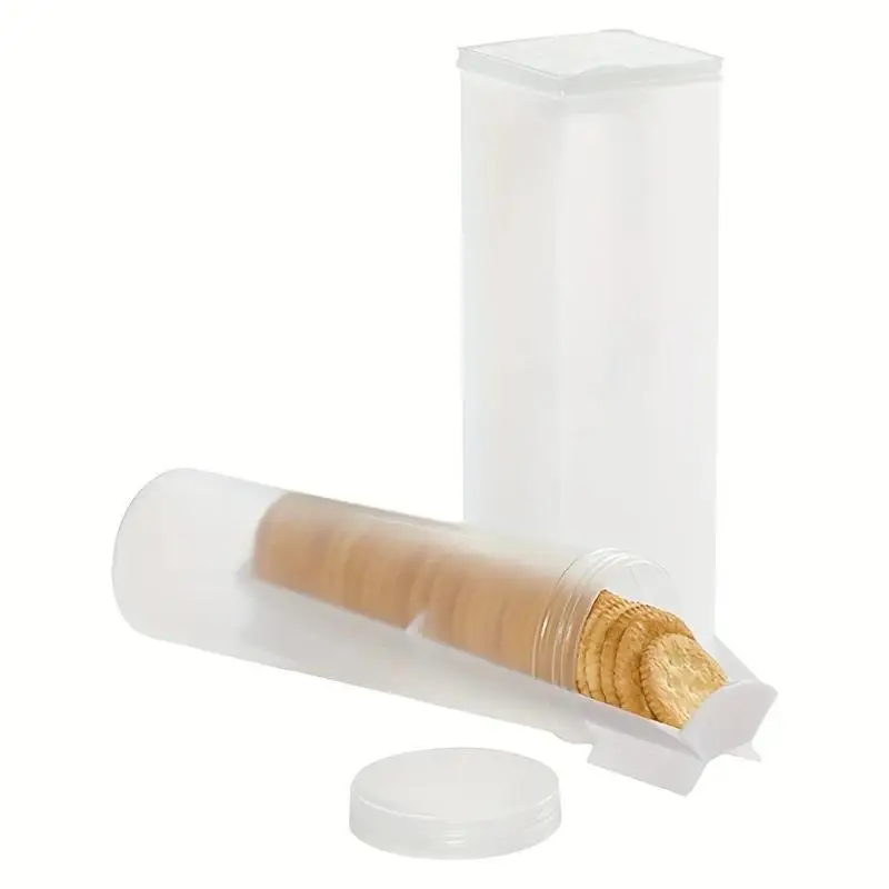 ~1Pc Food Storage Containers With Flip-Top Lids -Organizers, Space-Saving Round & Rectangular Design For Kitchen