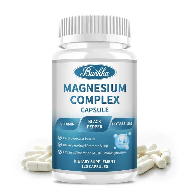 

Magnesium Blend Capsules 4In1 Powerful Formula High Potency Absorption Digestion Sleep Muscle&bone Health Magnesium Glycinate