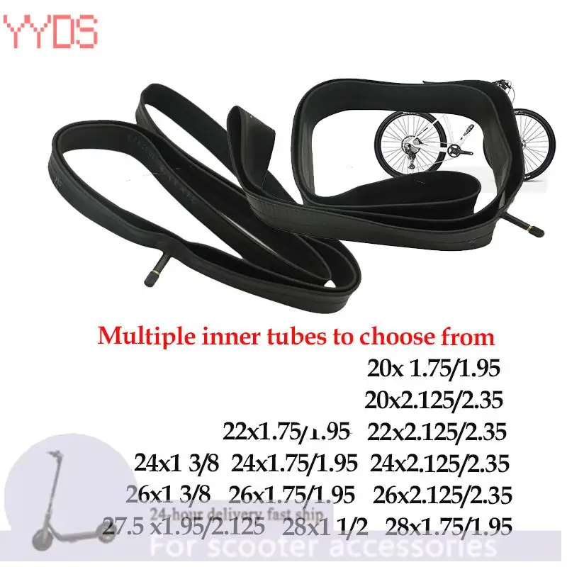 Multiple 20/22/24/26/27.5/28 inch inner tubes, suitable for various choices of electric scooters for mountain bikes