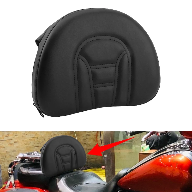 Motorcycle Sissy Bar Leather Driver Backrest Cushion Pillow Back Pad Accessories For Harley Touring Softail Road Glide 1994-2022