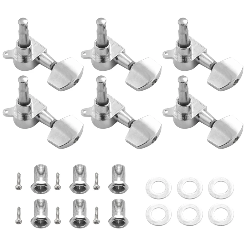 

60 Pieces Silver Acoustic Guitar Machine Heads Knobs Guitar String Tuning Peg Tuner(30 For Left + 30 For Right)