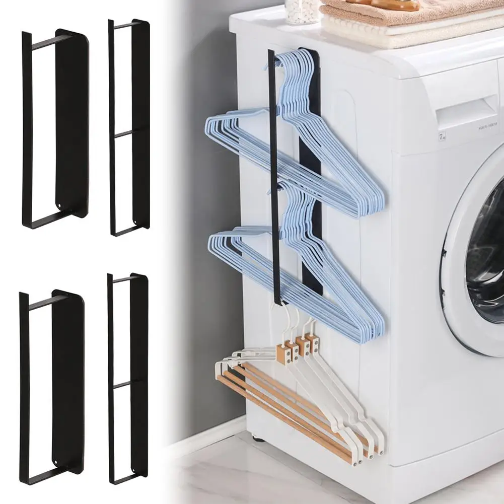 Magnetic Fridge Side Towel Holder Hanger Storage Rack Kitchen Magnetic Shelf Machine Washing Organizer Refrigerator Side Ra B9y0