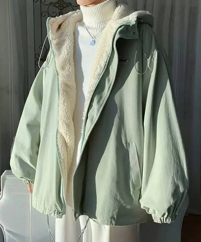 

Parkas Womens Longues Autumn Linen Lining Buttoned Slimming Fitted Waist-Closed Waistband Cropped Layered Sided O-Neck Preppy OL