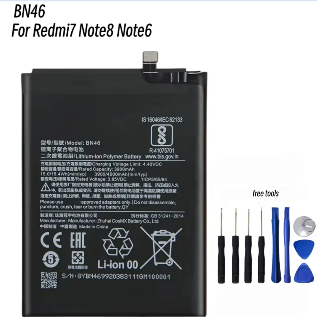 For Xiaomi Redmi Note8 Note 8T 8 Redmi 7 Redmi7 Note 6 Note6 BN46 Phone Batteries 4000mAh