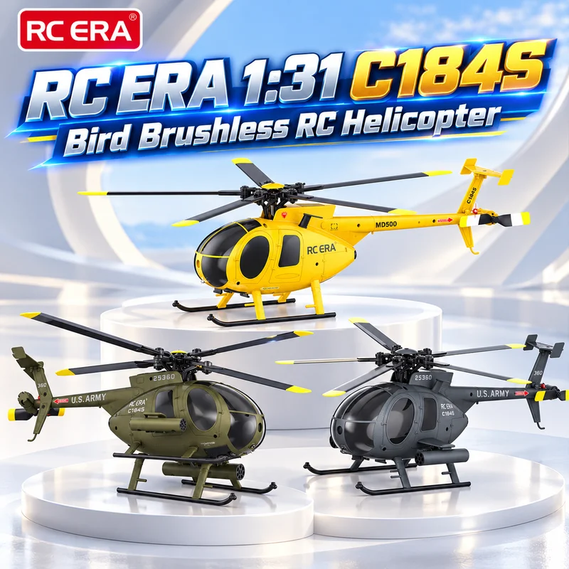 RC ERA New C184S Brushless Bird Simulation Outdoor Model Aircraft 6CH Remote Control Stunt Helicopter Optical Flow Positioning