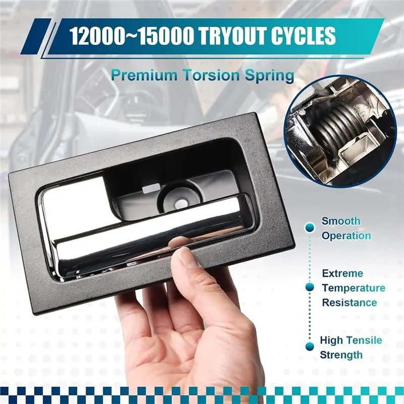 【Price Drop !!】-For Ford F150 2009- 2014 Front Rear Left Interior Door Handle, Chrome Lever In Black Housing With Trim Tool Incl