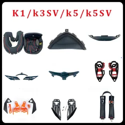 Helmet Accessories for AGV K1 K3 K3SV K5 K5S K4 PISTA Capacetes Lining Pad Chin Nose Protector Vent Accesorios Para Moto