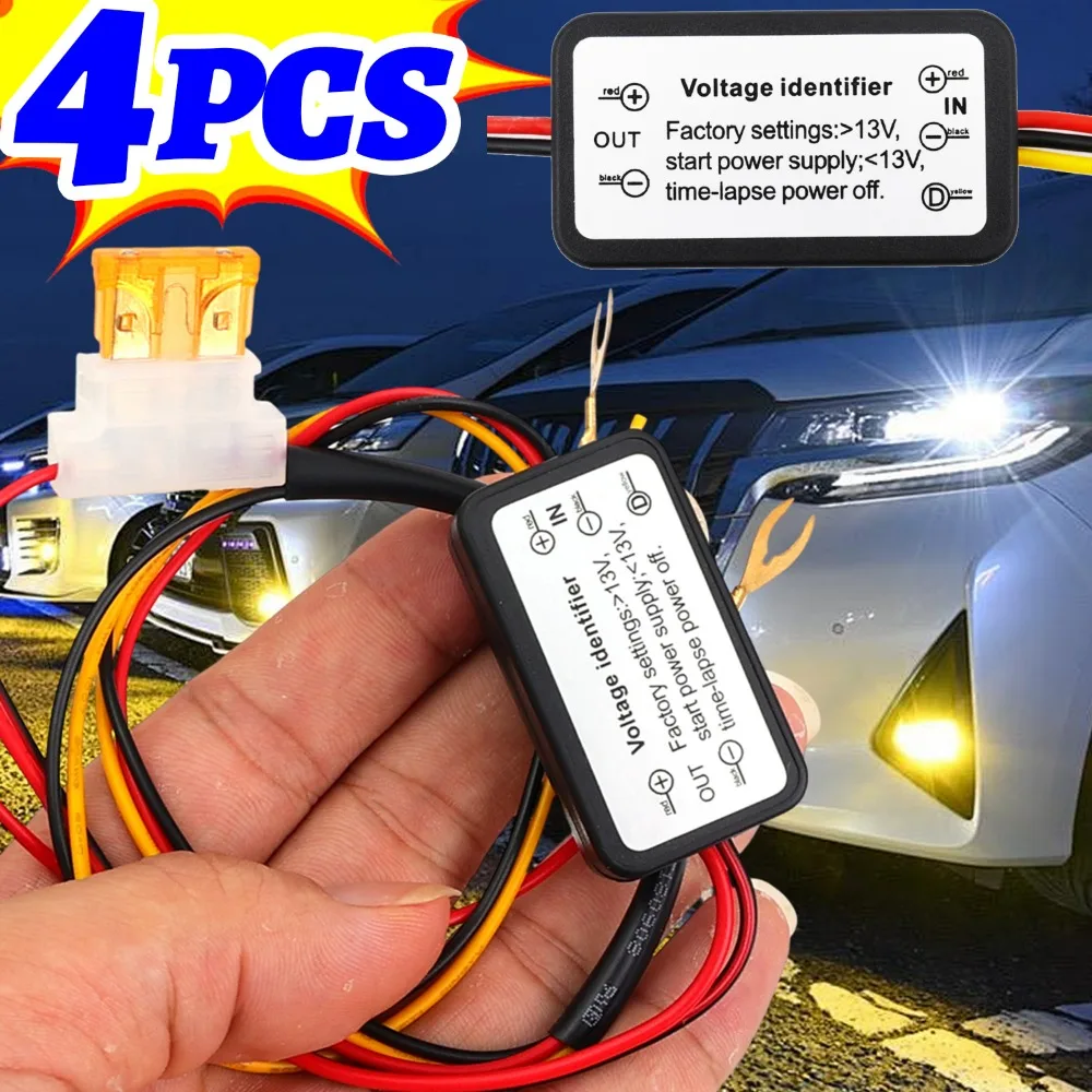 

DRL Controller Automatic on Off Relay Harness 12V 5A Daytime Running Light Switch Dimmer Waterproof Easy Install for Auto Safety