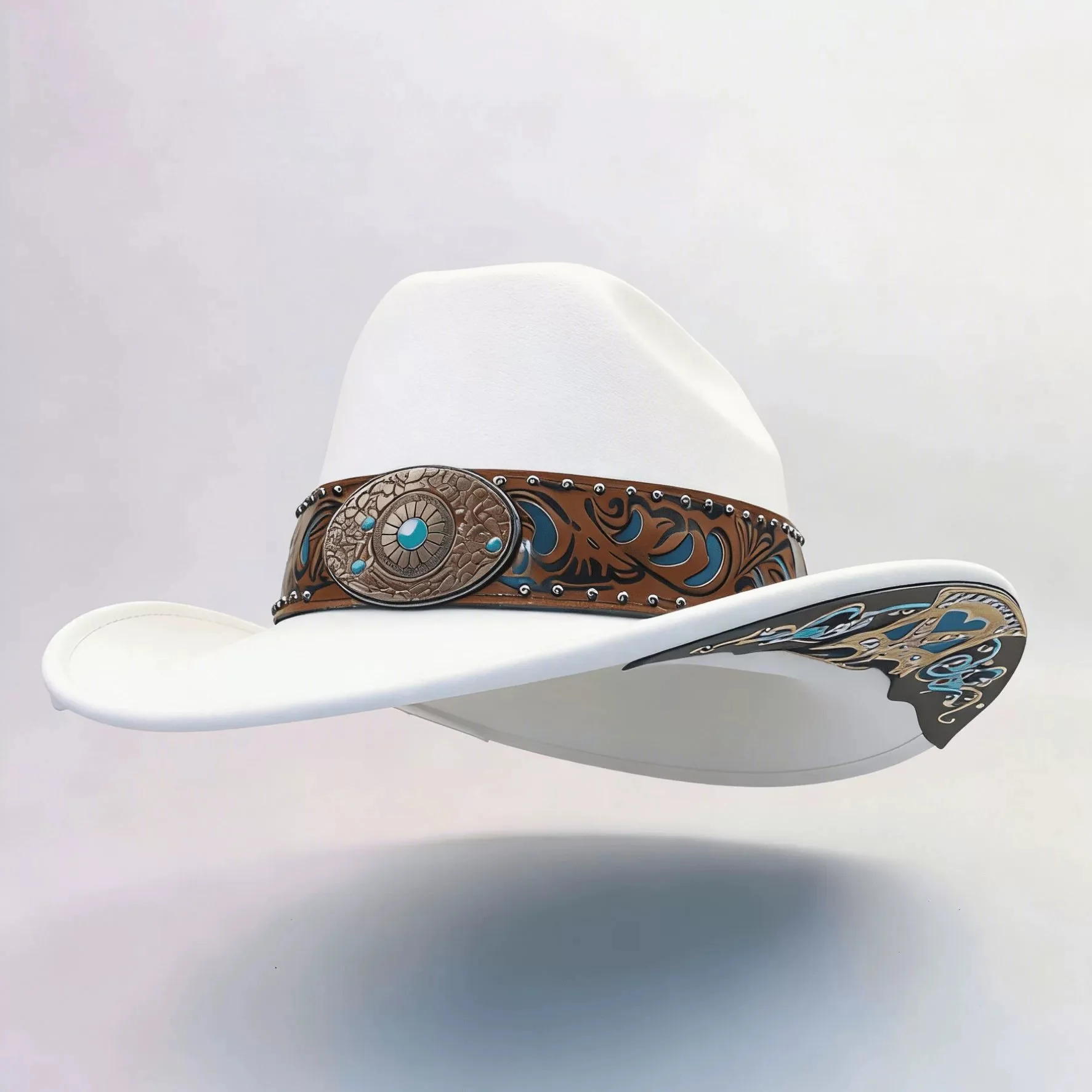 Unisex Retro Western Cowboy Hat—Summer Rider Hat, Wide-Brimmed Sun Protection, Gentleman’s Hat, Vacation-Style Jazz Hat