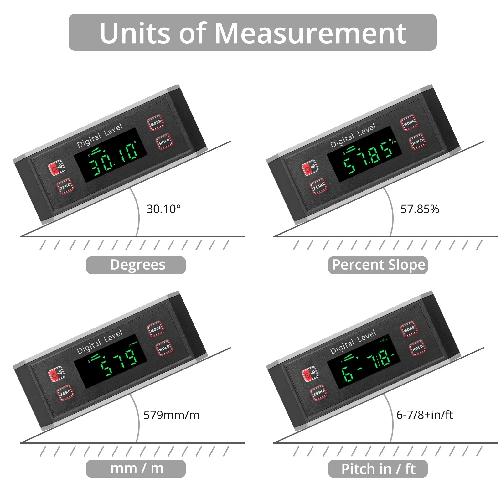 Digital Level Angle Finder Inclinometer with V-Groove Magnetic Base With alarm function Backlight Box 0.2 Degree Accuracy Level