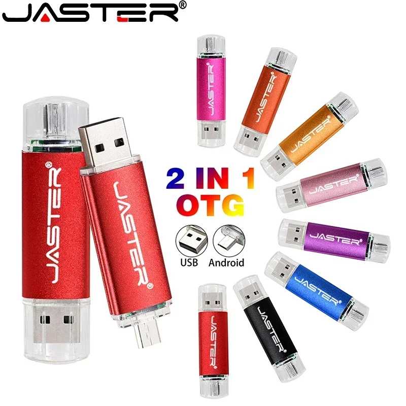 JASTER 2 in 1 Micro USB Flash Drive otg Colorful Memory Stick 64GB Pen Drive 32GB High Speed USB Stick 16GB 8GB