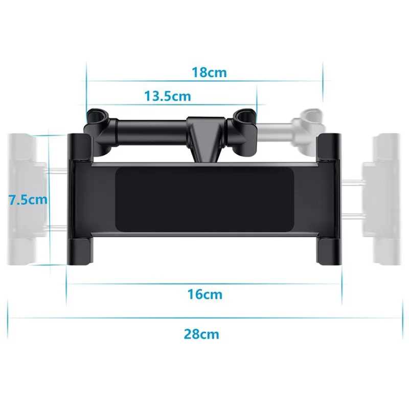 Telescopic Car Rear Pillow Phone Holder Tablet Car Stand Seat Rear Headrest Mounting Bracket for Phone Tablet 4-11 Inch