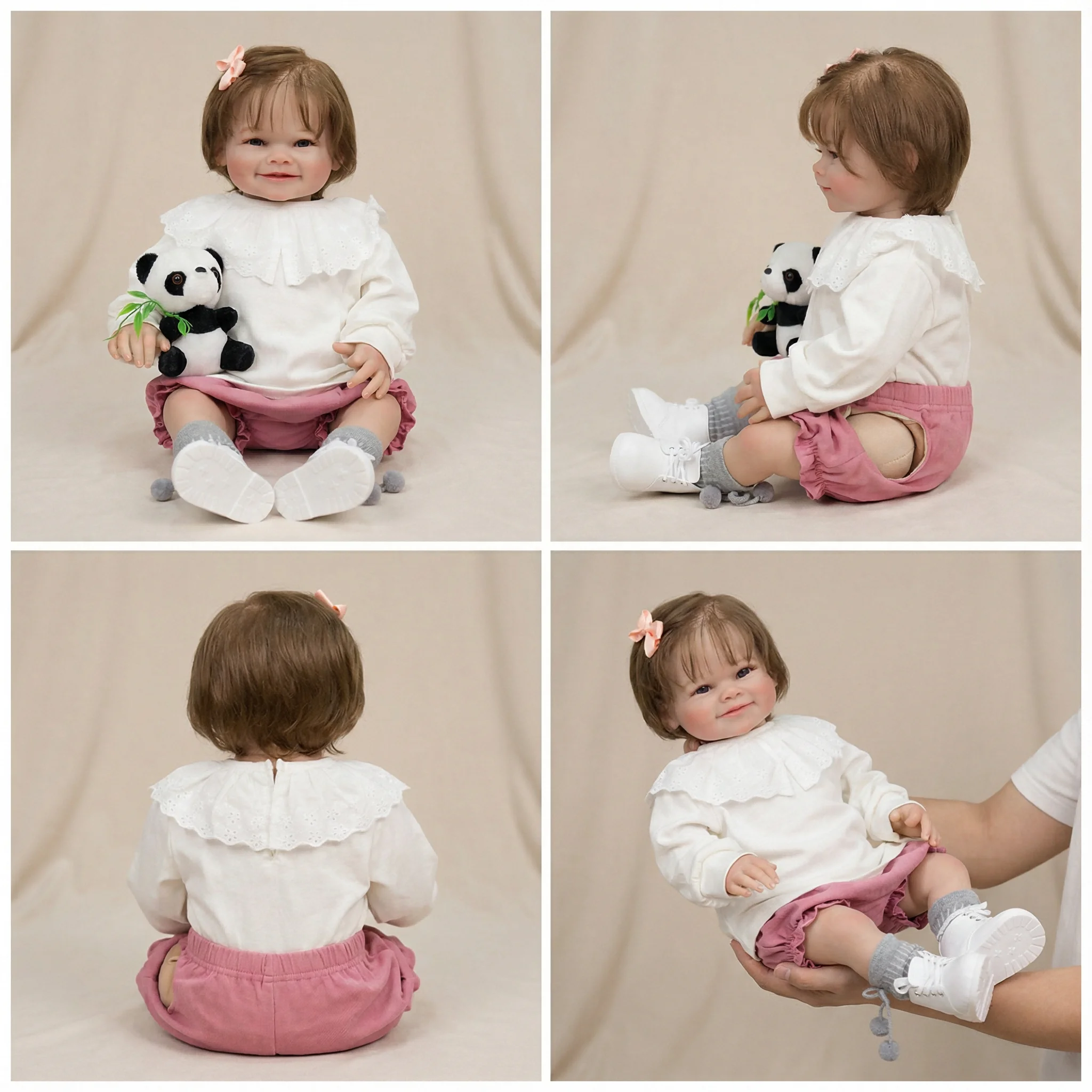 

24-дюймовая реалистичная кукла Райя ручной работы с мягким тканевым телом, волосами, окрашенными вручную, высококачественная коллекционная кукла с 3D-эффектом на коже