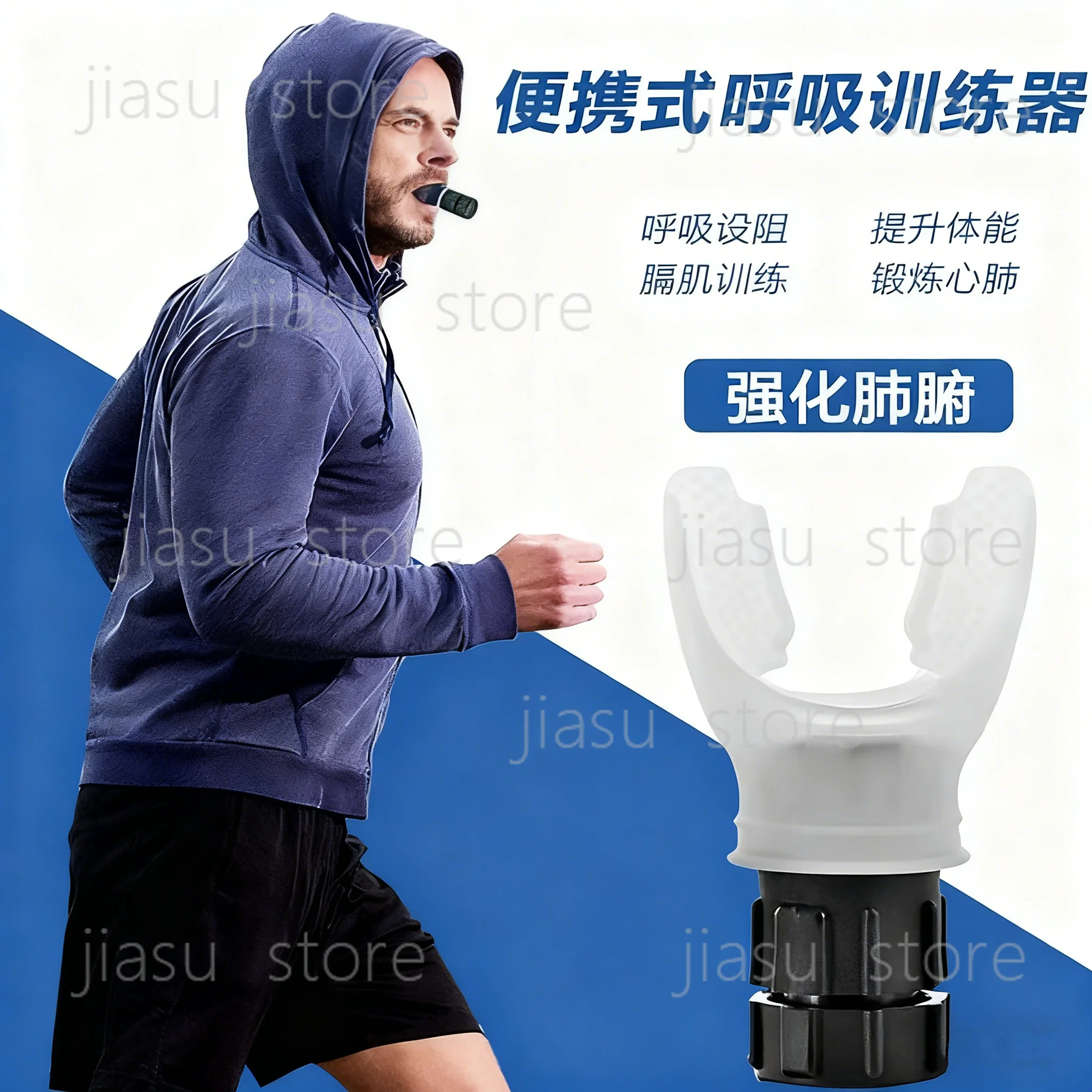 

Portable Diaphragmatic Breathing Trainer, High Resistance Lung Exerciser for COPD, Yoga & Fitness