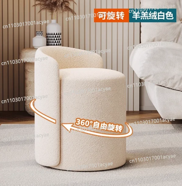 Fashion Storage Stool, Shoe Changing Stool, Makeup ， Bedroom Dressing Table Round, New Round Stool with Storage Space