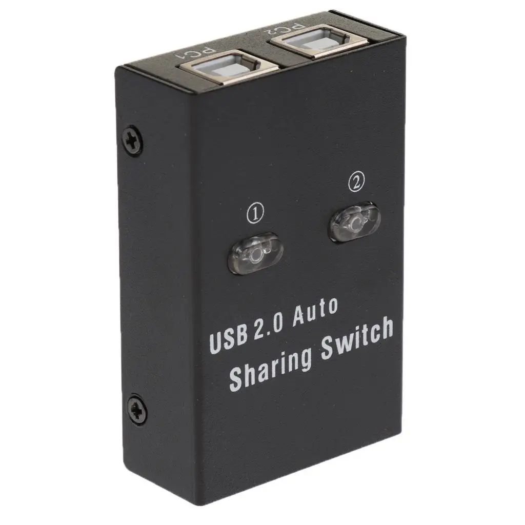 Multiport USB Splitter Dual USB Ports Sharing Switch Adapter Hub for Printer Scanner and PC