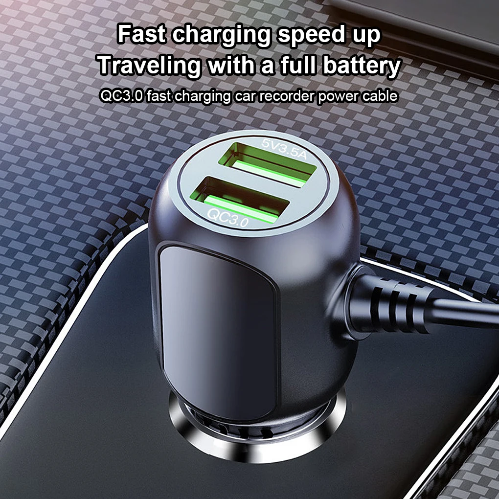 

2 in 1 Dash Cam Car Charger Detachable Fast Charging Lighter Power Cable