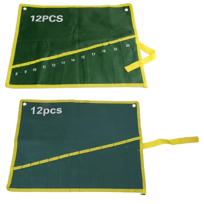 rangement en toile Durable à 12 poches, clé à molette, outil enroulable