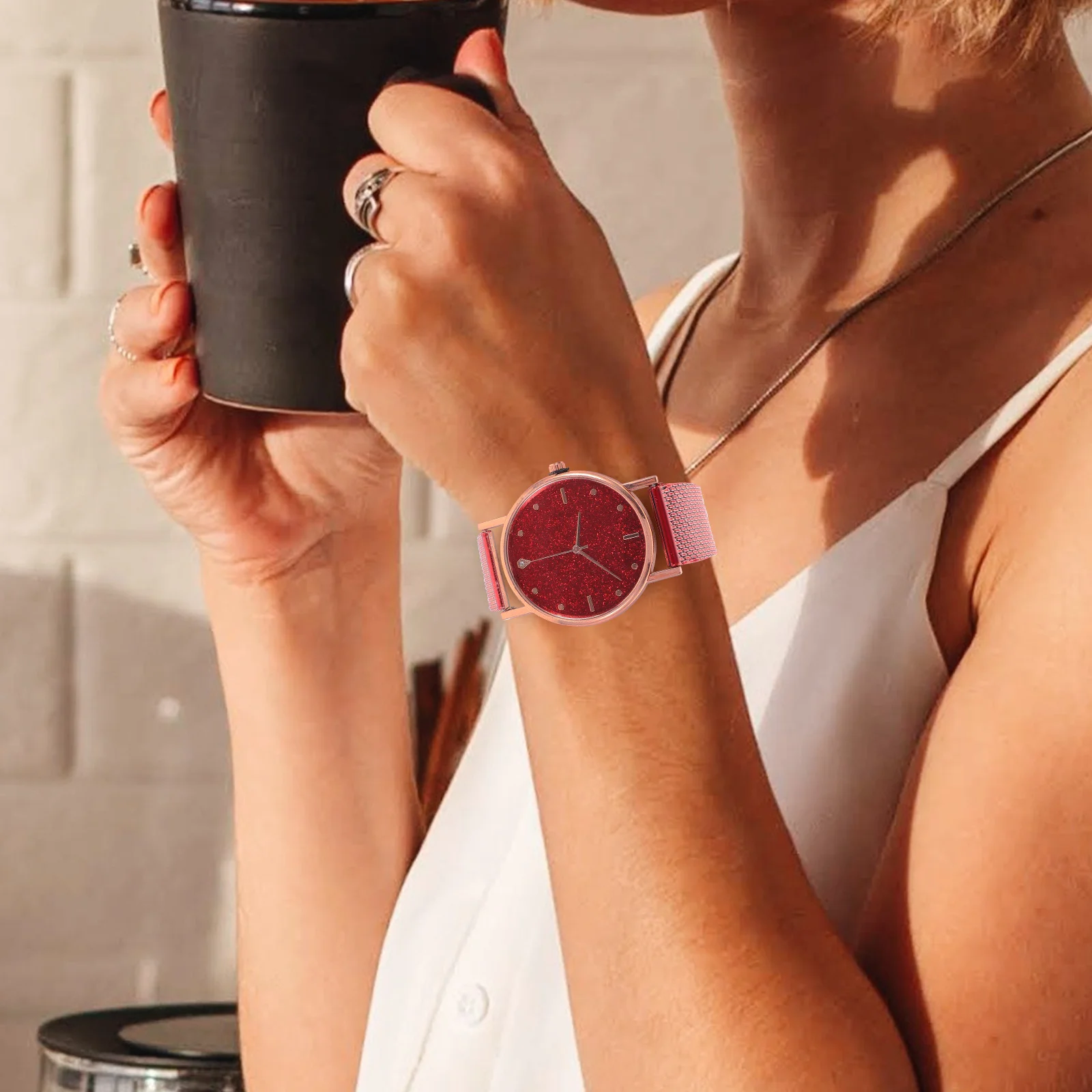 

Sky Moonlight Women Watch Fashion Elegant Lady Wristwatch Adjustable Strap For Daily Business Casual Wear Gift